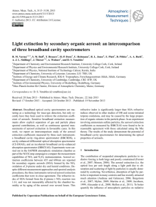 Light extinction by secondary organic aerosol: an intercomparison of