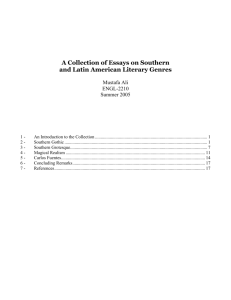 A Series of Essays on Southern and Latin American Literary Genres