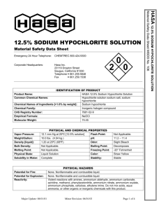 Sodium Hypochlorite - Aquatic Specialty Services