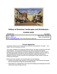 History of American Landscapes and Architecture