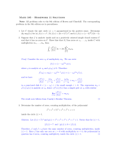Math 185 – Homework 11 Solutions