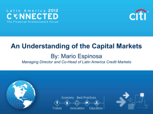 An Understanding of the Capital Markets