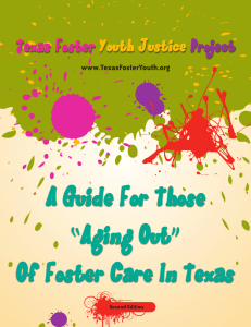 "Aging Out" of Foster Care in Texas