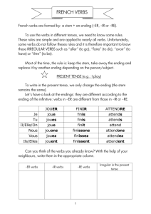 French Verbs Handout