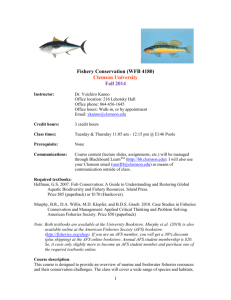 syllabus - Stream Fish Ecology Lab at Clemson University