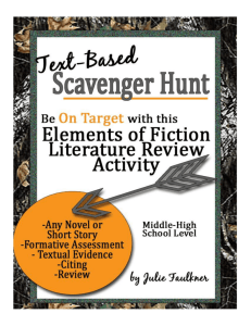 Elements of Fiction Scavenger Hunt