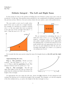 Definite Integral – The Left and Right Sums
