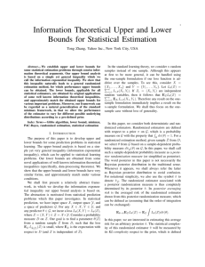 Information Theoretical Upper and Lower Bounds for Statistical