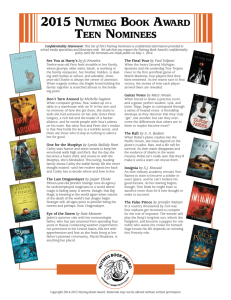 2015 Nutmeg Book Award Teen Nominees