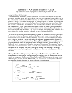 Synthesis of N,N-diethyltoluamide /DEET