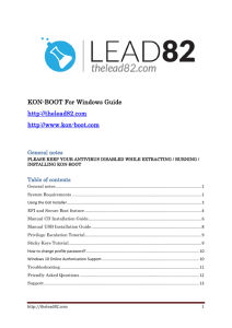 KON-BOOT For Windows Guide http://thelead82.com http://www.kon