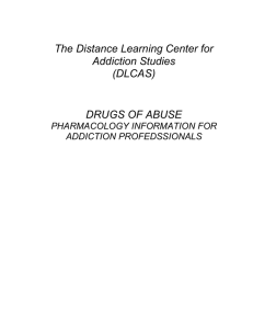 Drug Book, Session 1 - Distance Learning Center for Addiction Studies
