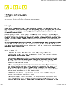 101 Ways to Save Apple - Good Strategy/Bad Strategy