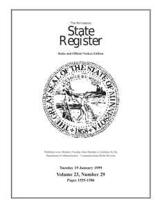 State Register Volume 23, Issue 29