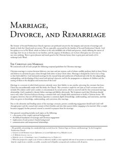 Marriage, Divorce, and Remarriage