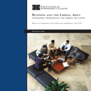 Business and the Liberal Arts: Integrating Professional