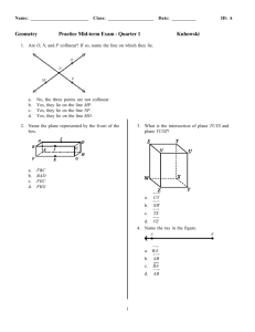 Geometry Practice Mid-term Exam