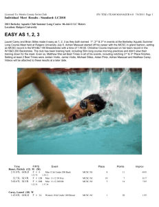 EASY AS 1, 2, 3 - Morris County Swim Club