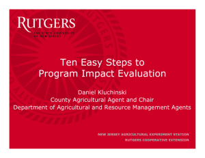 Ten Easy Step to Program Impact Evaluation