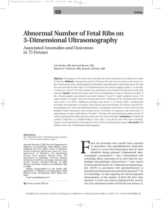 Abnormal Number of Fetal Ribs on 3-Dimensional