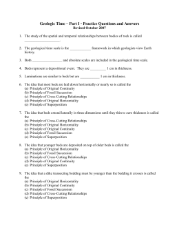 Relative Dating Worksheet 1