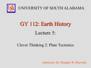 GY 112: Earth History - University of South Alabama