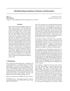 Distributed Representations of Sentences and Documents