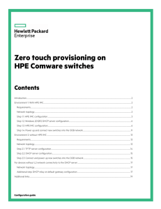 Zero touch provisioning on HPE Comware - Hewlett