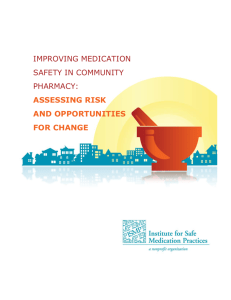 Improving Medication Safety in Community Pharmacy: Assessing