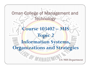 Management Information Systems - Oman College of Management