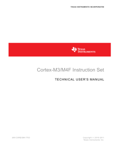 Cortex-M3/M4F Instruction Set Technical User's Manual (Rev. A)