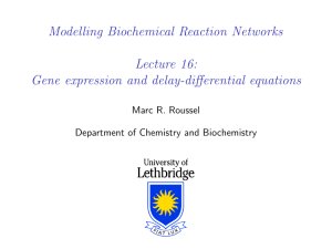 Gene expression and delay-differential equations