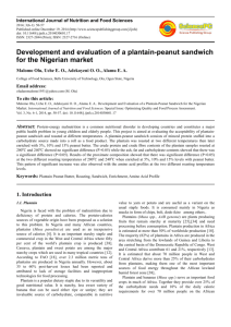 Development and evaluation of a plantain