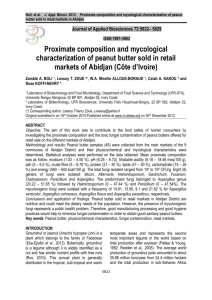 Proximate composition and mycological characterization of peanut