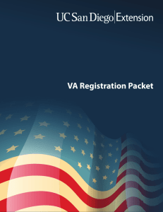 VA Registration Packet - UC San Diego Extension