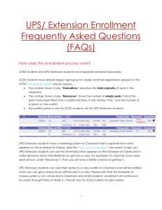 UPS/ Extension Enrollment Frequently Asked Questions (FAQs)
