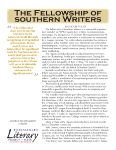 Fellowship of Southern Writers - Middle Tennessee State University