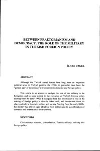 the role of the military in turkish foreign policy