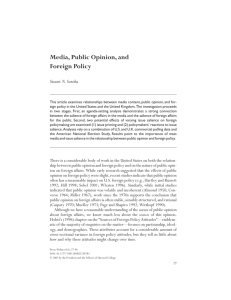 Media, Public Opinion, and Foreign Policy