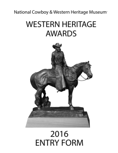 2016 entry form - National Cowboy & Western Heritage Museum