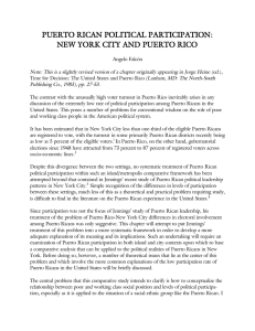 puerto rican political participation: new york city and puerto rico