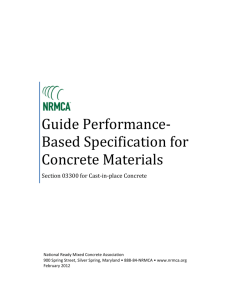 Guide Performance‐ Based Specification for Concrete Materials