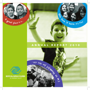 2010 Annual Report - Boys & Girls Clubs of Sonoma Valley