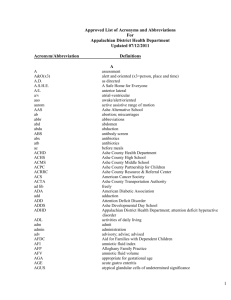Approved List of Acronyms and Abbreviations