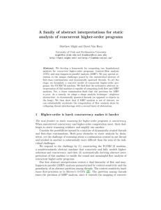 A family of abstract interpretations for static analysis of