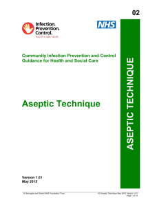 aseptic technique - Infection Prevention Control
