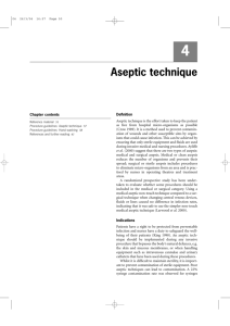 Aseptic technique