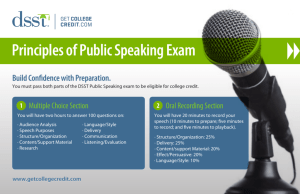 Principles of Public Speaking Exam