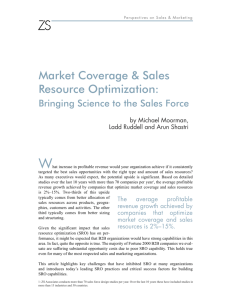 Market Coverage & Sales Resource Optimization