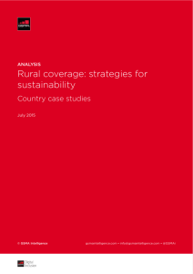 Rural coverage: strategies for sustainability